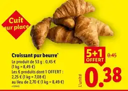 Lidl Croissant pur beurre offre