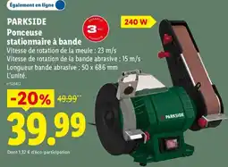 Lidl PARKSIDE Ponceuse stationnaire à bande offre