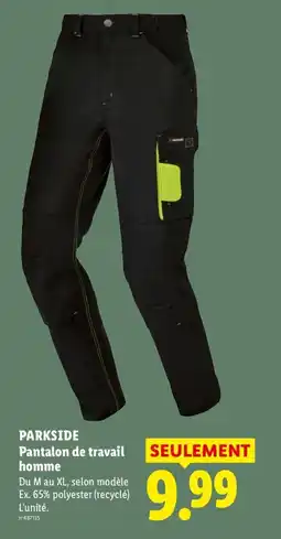 Lidl PARKSIDE Pantalon de travail homme offre