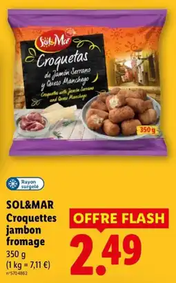 Lidl SOL&MAR Croquettes jambon fromage offre
