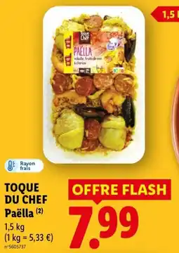 Lidl TOQUE DU CHEF Paëlla offre