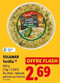 Lidl SOL&MAR Tortilla offre