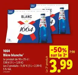 Lidl 1664 Bière blanche offre