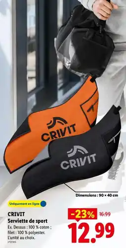 Lidl Crivit serviette de sport offre