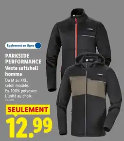 Lidl PARKSIDE PERFORMANCE Veste softshell homme offre