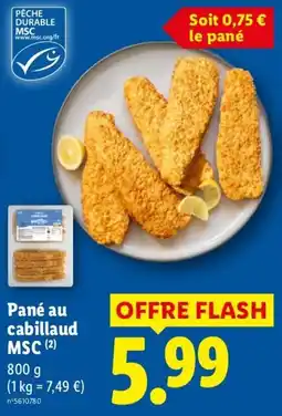 Lidl Pané au cabillaud MSC offre