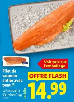 Lidl Filet de saumon entier avec peau offre