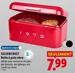 Lidl SILVERCREST Boîte à pain rétro offre