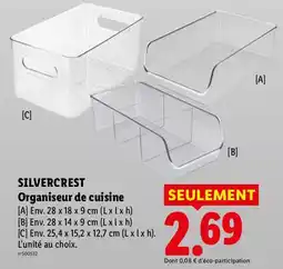 Lidl SILVERCREST Organisateur de cuisine offre