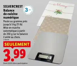 Lidl SILVERCREST Balance de cuisine numérique offre