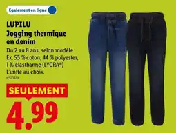 Lidl LUPILU Jogging thermique en denim offre