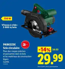 Lidl PARKSIDE Scie circulaire offre