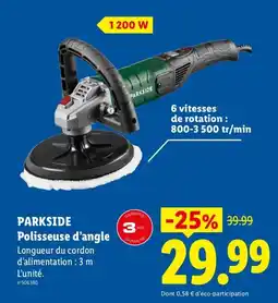 Lidl PARKSIDE Polisseuse d'angle offre