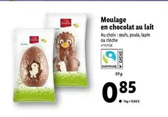 Lidl Moulage En Chocolat Au Lait Favorina offre