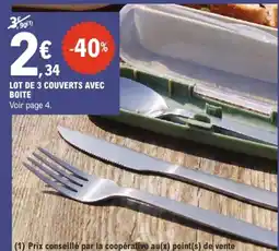 E.Leclerc Lot de 3 couverts avec boite offre
