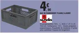 E.Leclerc sundis BAC DE RANGEMENT PLIABLE AJOURÉ offre