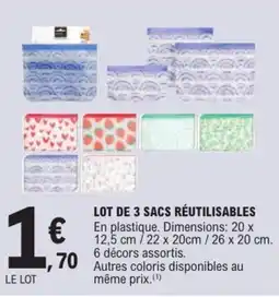 E.Leclerc SACS RÉUTILISABLES offre