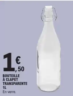 E.Leclerc BOUTEILLE À CLAPET TRANSPARENTE offre