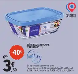 E.Leclerc DURALEX BOÎTE RECTANGULAIRE offre