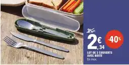 E.Leclerc LOT DE 3 COUVERTS AVEC BOITE offre