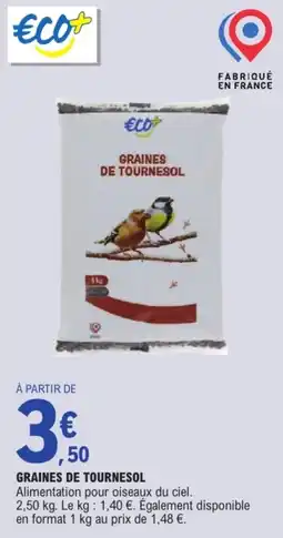 E.Leclerc ECO+ GRAINES DE TOURNESOL offre