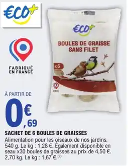 E.Leclerc ECO+ Boules de graisse sans filet offre