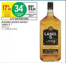 Intermarché Contact Label 5 Blended Scotch Whisky offre