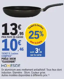 E.Leclerc HOMESIDE POÊLE 30CM offre