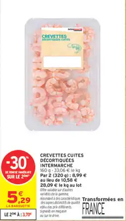 Intermarché Contact Intermarché Crevettes cuites décortiquées offre