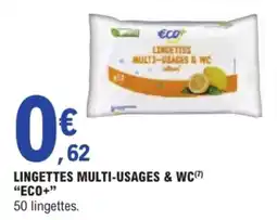 E.Leclerc ECO+ Lingettes multi-usages & WC offre