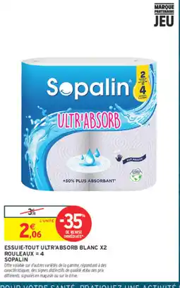Intermarché Contact Sopalin Essuie-tout ultr'absorb blanc offre