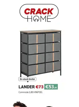 Meubles Crack Champion home lander offre