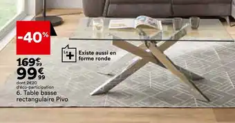 BUT Table basse rectangulaire Pivo offre