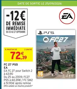 Intermarché Hyper Ea fc 27 ps5 offre