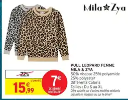 Intermarché Hyper Mila & zya pull leopard femme offre