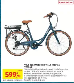 Intermarché Hyper Yeep.me vélo électrique de ville yeep136 offre