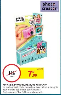 Intermarché Hyper Appareil photo numérique mini cam offre