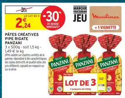 Intermarché Hyper Panzani pâtes créatives pipe rigate offre