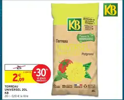Intermarché Hyper Kb terreau universel offre