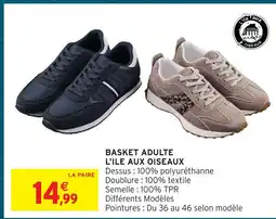 Intermarché Hyper L'ile aux oiseaux basket adulte offre