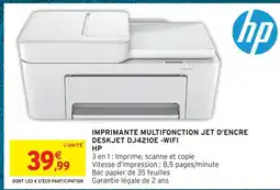 Intermarché Hyper Hp imprimante multifonction jet d'encre deskjet dj4210e-wifi offre