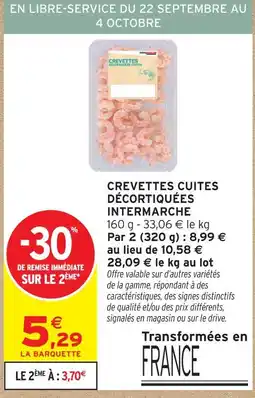 Intermarché Hyper Intermarché crevettes cuites décortiquées offre
