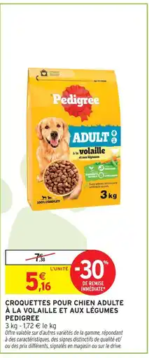 Intermarché Hyper Pedigree croquettes pour chien adulte à la volaille et aux légumes offre