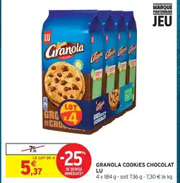 Intermarché Hyper Lu granola cookies chocolat offre
