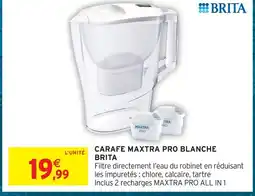 Intermarché Hyper Brita carafe maxtra pro blanche offre