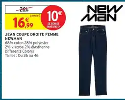 Intermarché Hyper New man jean coupe droite femme offre