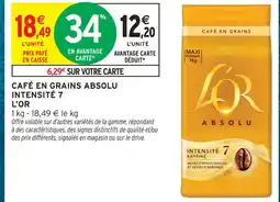 Intermarché Hyper L'or café en grains absolu intensité 7 offre