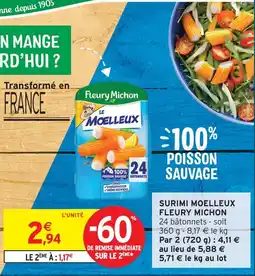 Intermarché Hyper Fleury michon surimi moelleux offre