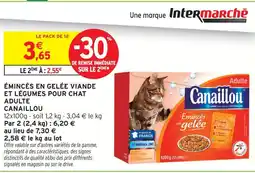 Intermarché Hyper Canaillou émincés en gelée viande et légumes pour chat adulte offre