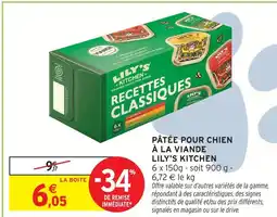 Intermarché Hyper Lily's kitchen pâtée pour chien à la viande offre